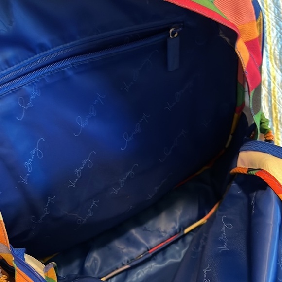 Vera Bradley book bag. Multicolored, lots of pockets. Computer safe. - Picture 4 of 11